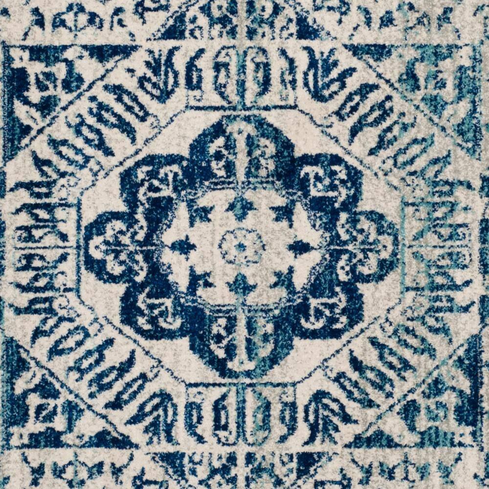 Evoke EVK260 Power Loomed Area Rug - Ivory/Blue - 9'x9' - Safavieh.