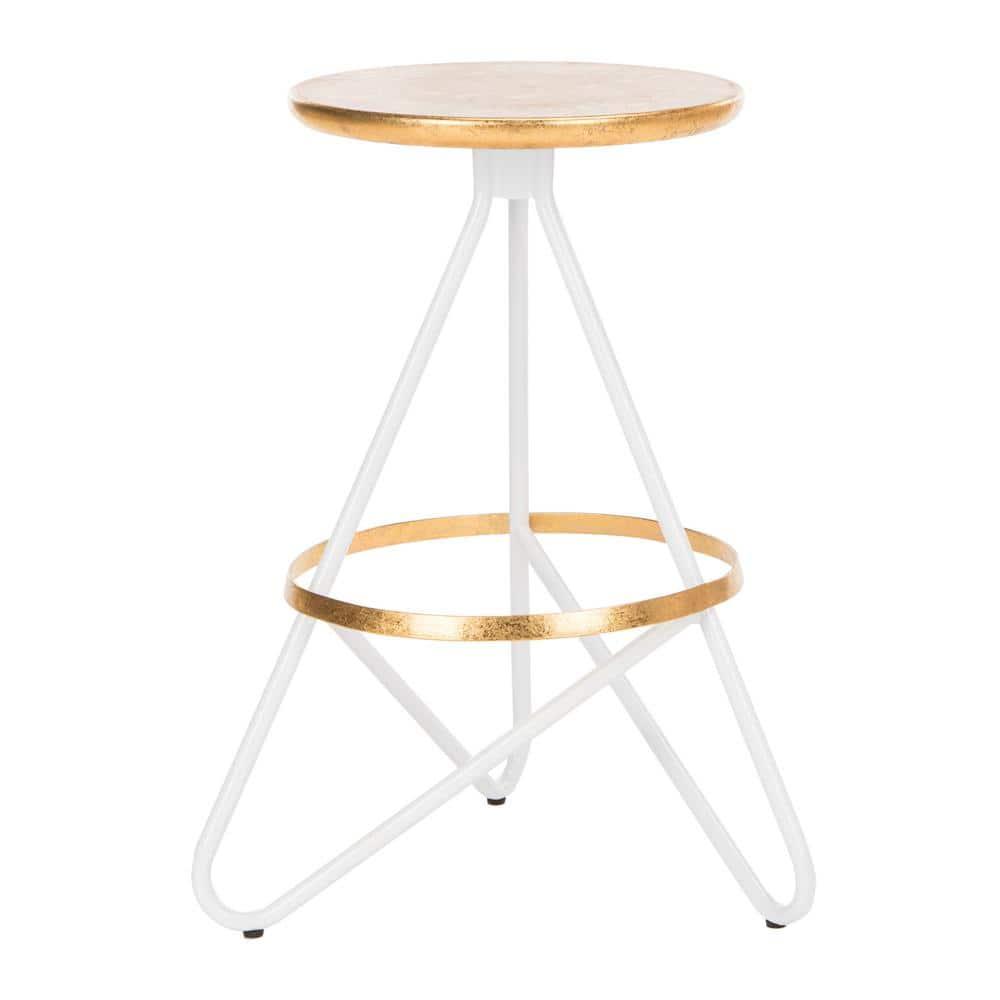 Galexia Counter Stool - Gold/White - Safavieh