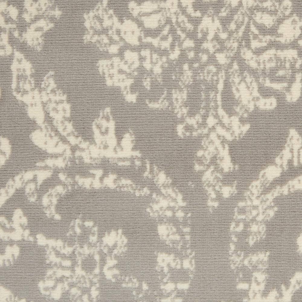 Nourison Jubilant 5'3" x 7'3" (5' x 7') Grey Area Rug Farmhouse Vintage Damask by Nourison