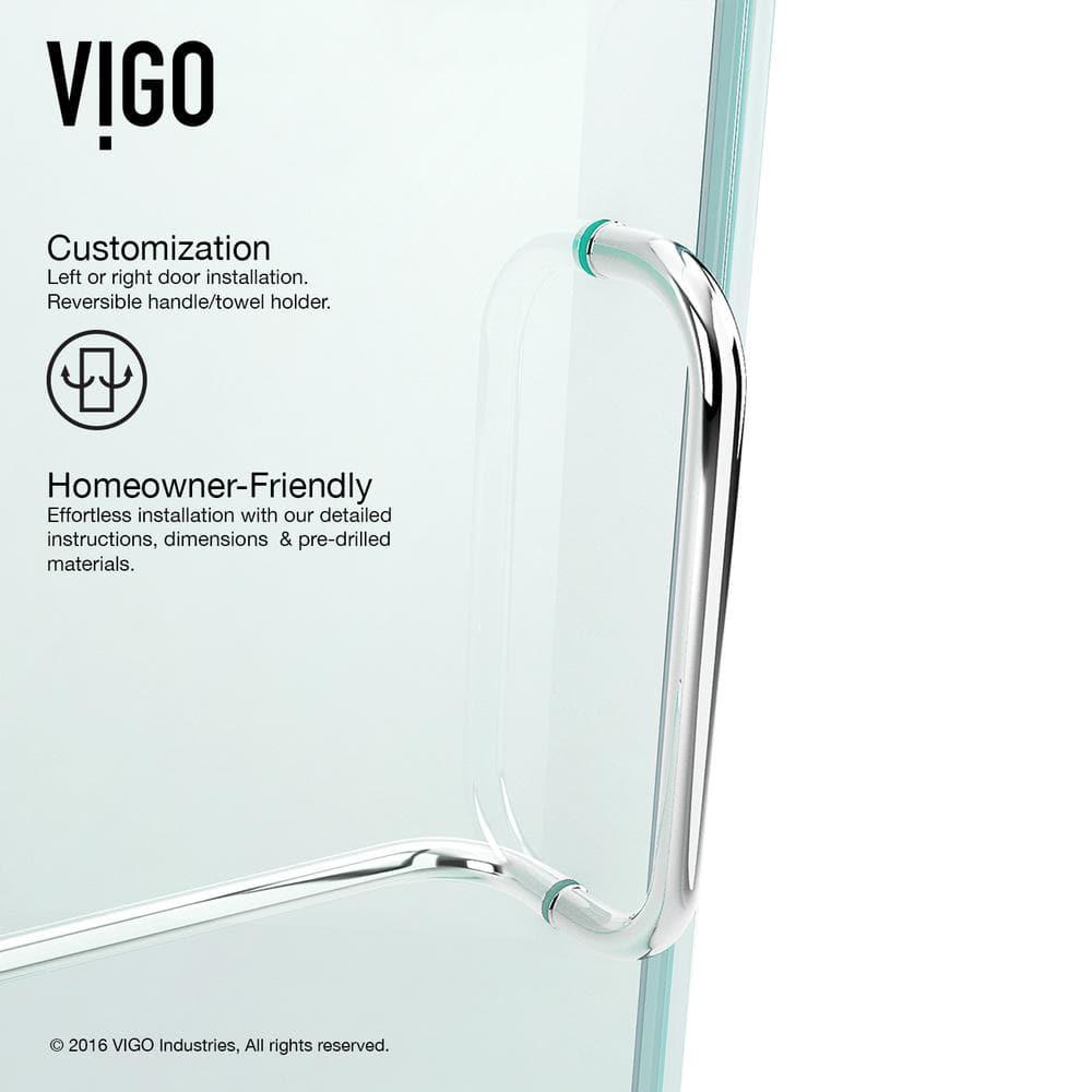 Pirouette 30-36" W x 72" H Pivot Frameless Shower Door with 3/8" Clear Glass