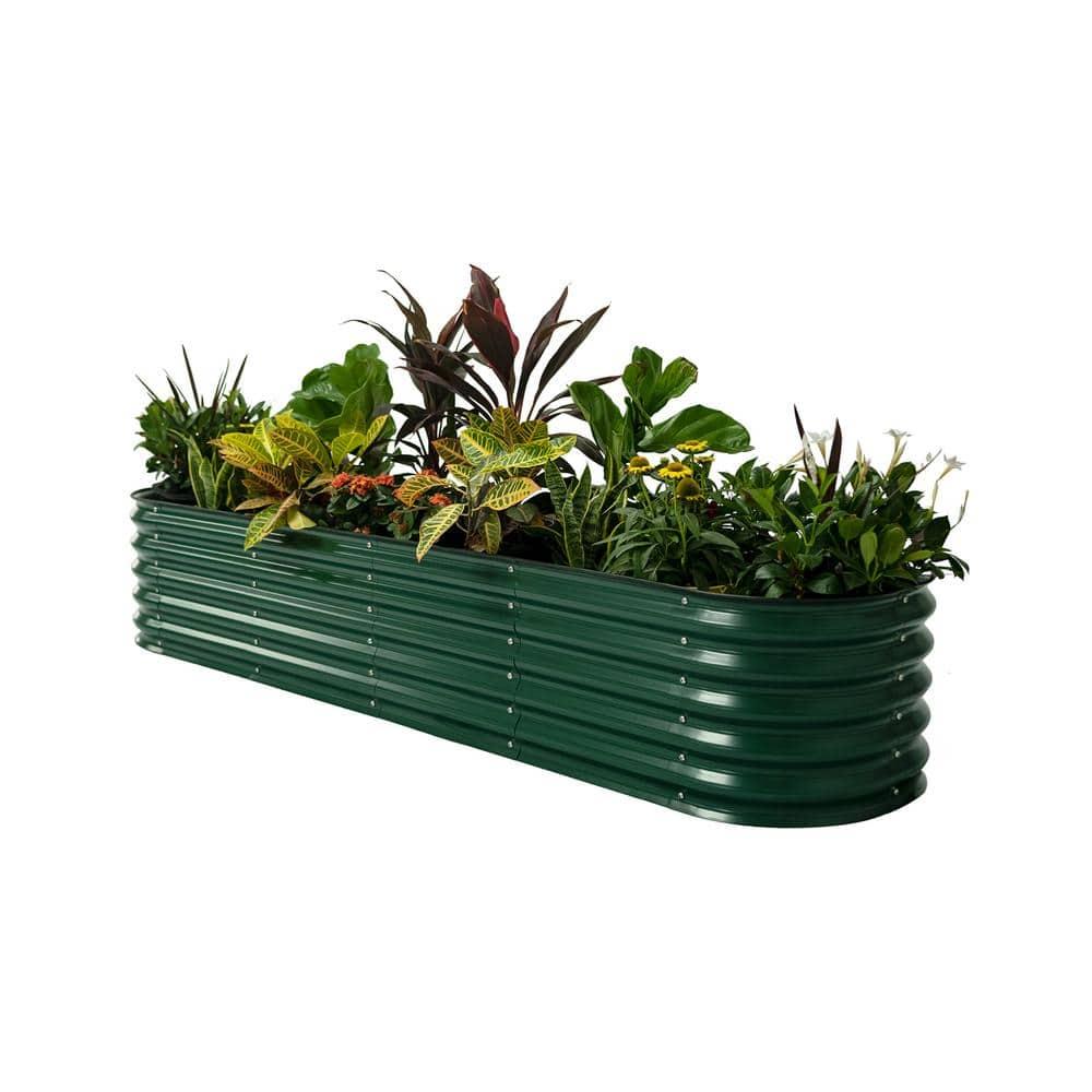 17" Tall 9 In 1 Modular Metal Outdoor Raised Garden Bed