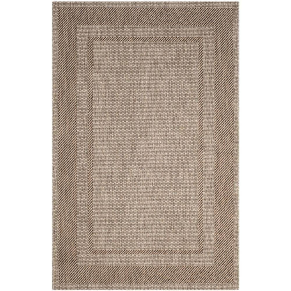 Courtyard CY8477 Power Loomed Indoor/Outdoor Area Rug - Beige/Brown - 4'x5'7" - Safavieh.