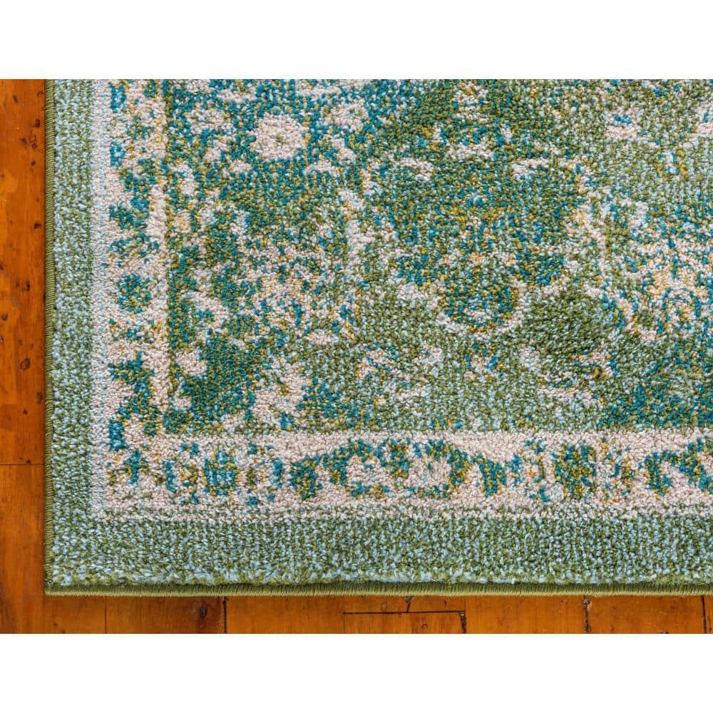 Unique Loom Penrose Collection Area Rug - Blake (2'  x 6' 1" Runner Green/Beige)