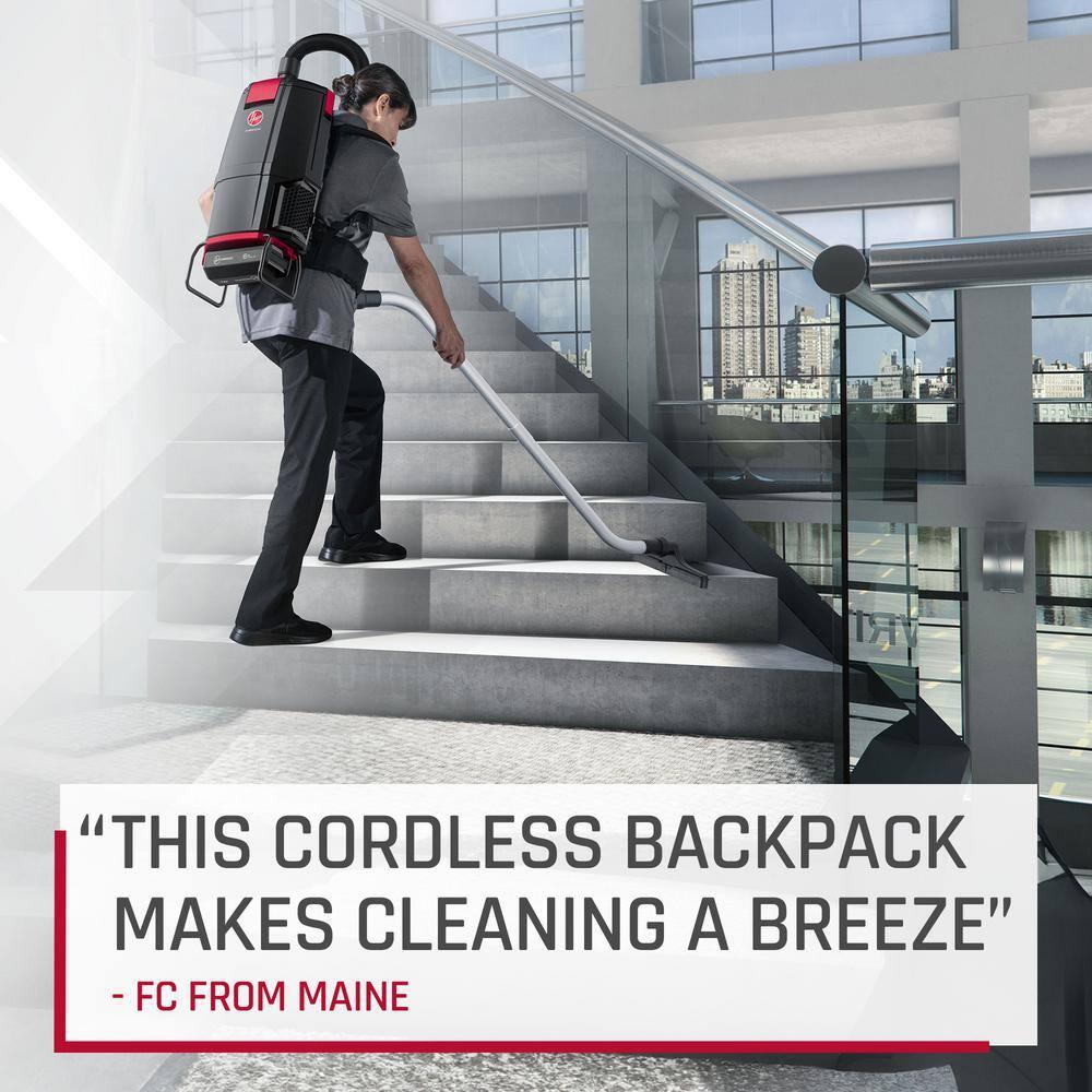 Hoover Commercial Cordless Backpack Vacuum Cleaner,40VDC CH93619