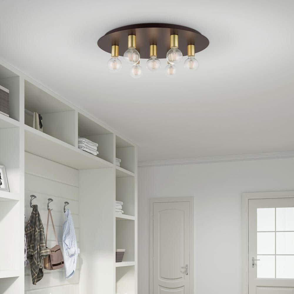Livex Lighting Hillview 7 - Light Flush Mount in  Bronze