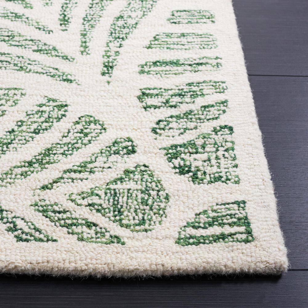 Martha Stewart Jardin - MSR3529 - Indoor Hand Tufted Area Rugs - Ivory/Green - 6'x6'