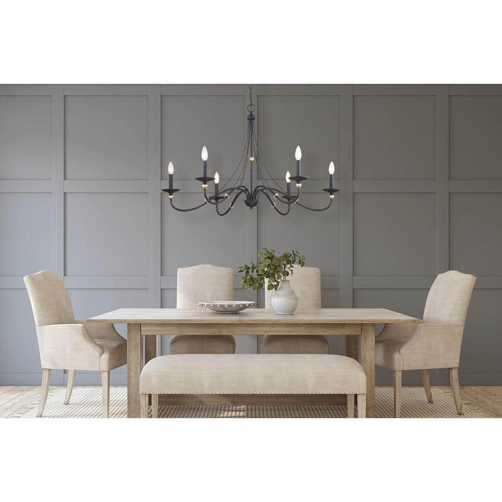 Minka Lavery - Westchester County - Chandelier 6 Light Sand Coal/Skyline Gold