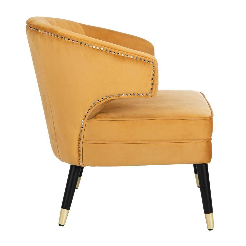 Stazia Wingback Accent Chair - ACH4502 - Marigold/Black - Safavieh
