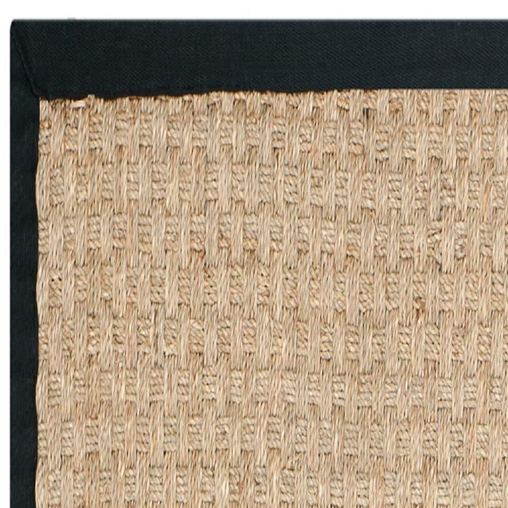 Natural Fiber NF114 Power Loomed Indoor Runner Rug - Natural/Black - 2'6"x12' - Safavieh.