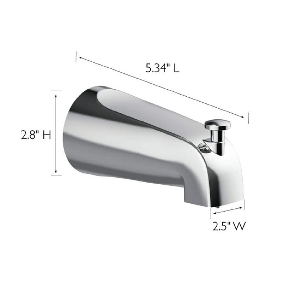 Tub Spout with Diverter Slip Fit Connection