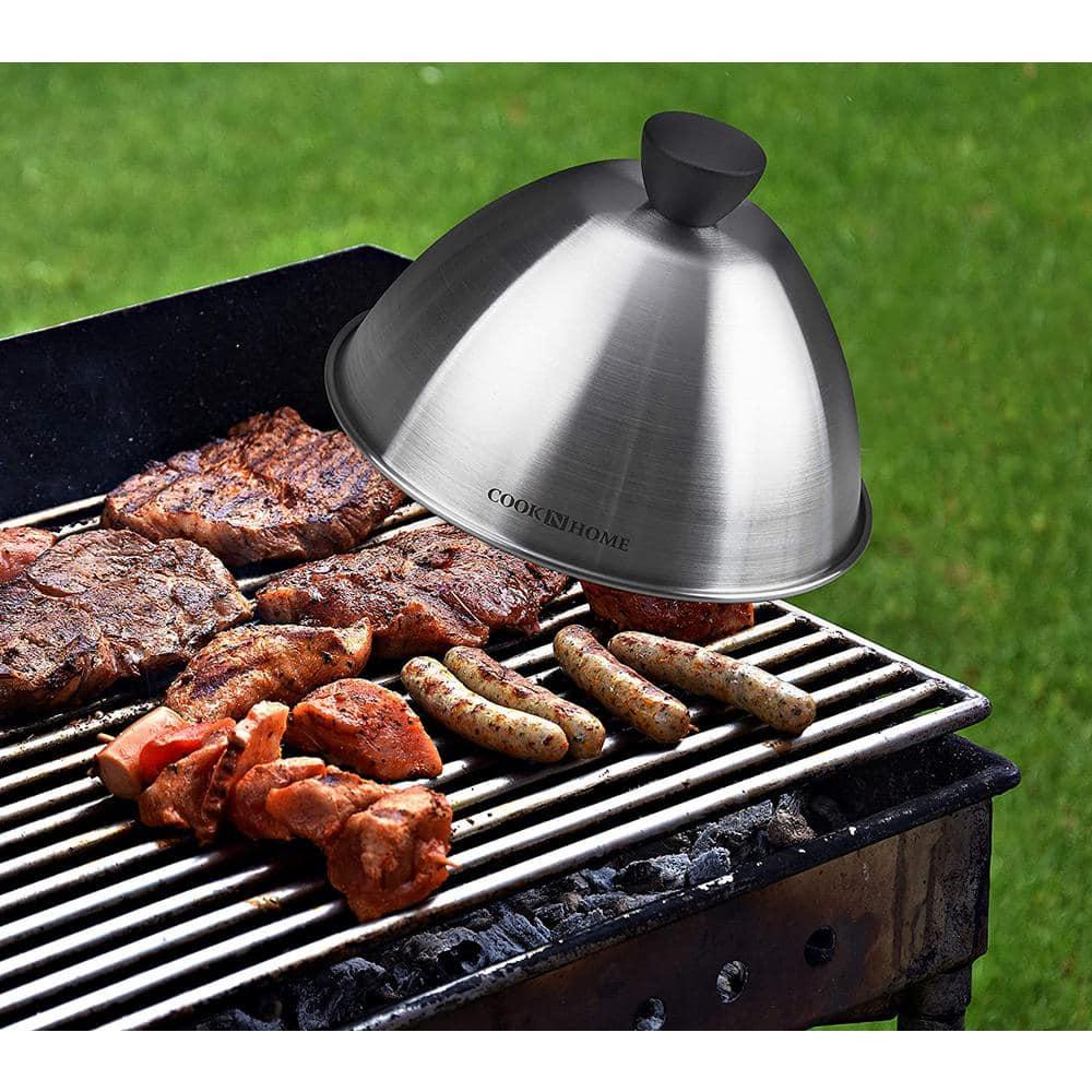 Cook N Home Cook N Home 6 in. 2 Pieces Stainless Steel Lid (Set of 2)