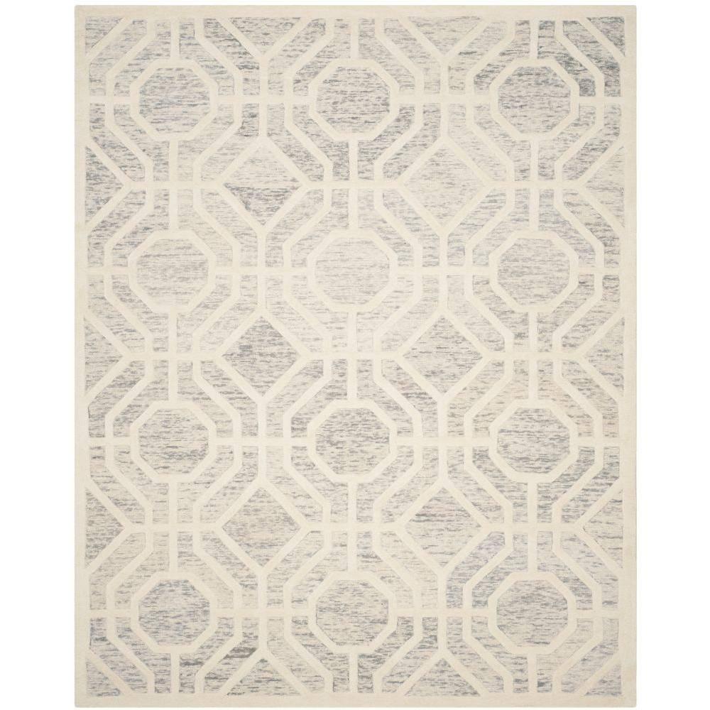 SAFAVIEH Cambridge Collection Area Rug - 5' x 8', Light Grey & Ivory, Handmade Moroccan Distressed Wool, Ideal for High Traffic Areas in Living Room, Bedroom (CAM726G)