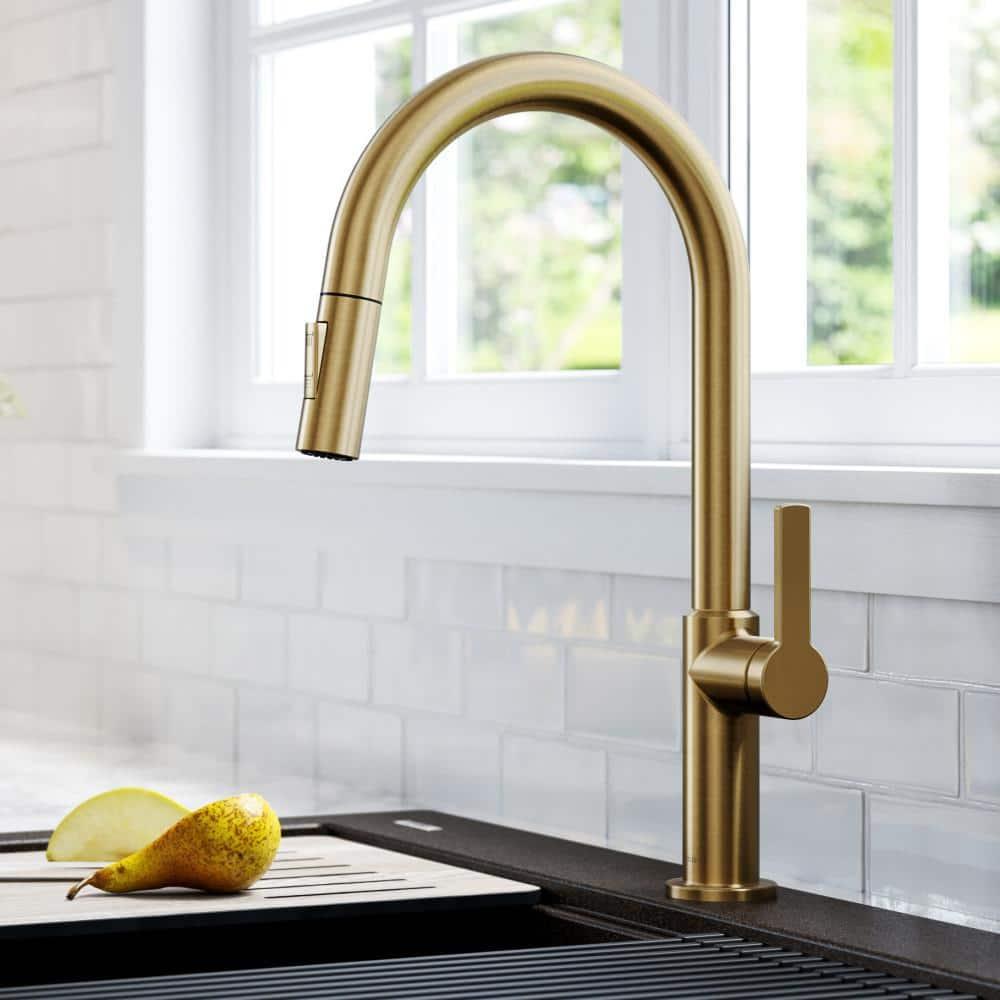 KRAUS Oletto Single Handle Pull Down Kitchen Faucet