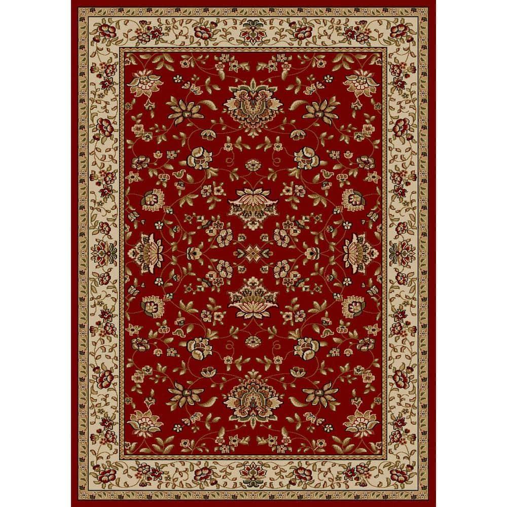 Radici Usa Como Area Rug 1597 Red Italian Bordered 3' 3" x 4' 11" Rectangle