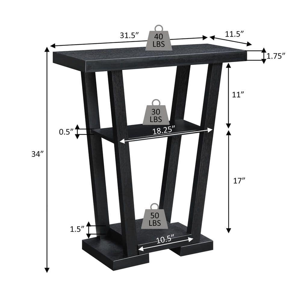 Convenience Concepts Newport V Console, Multiple Finishes