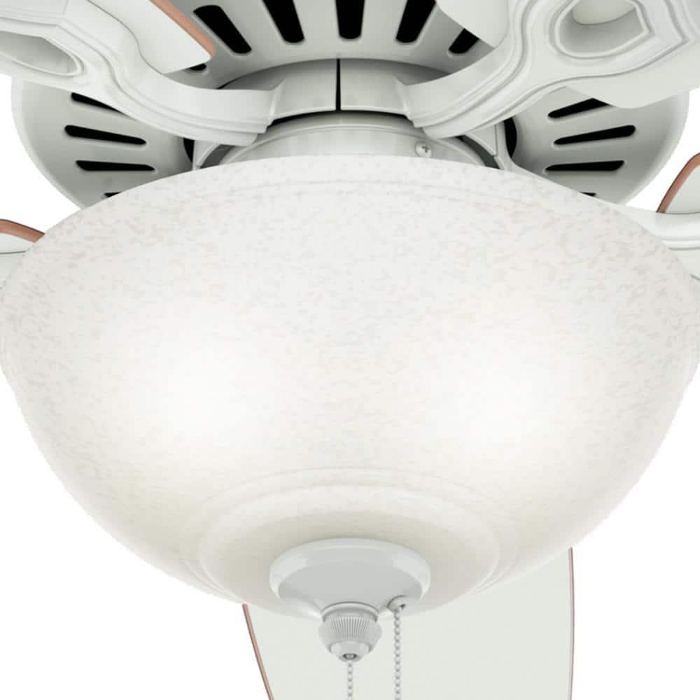 Hunter Fan 52" Builder Deluxe 5 - Blade Standard Ceiling Fan with Pull Chain and Light Kit Included