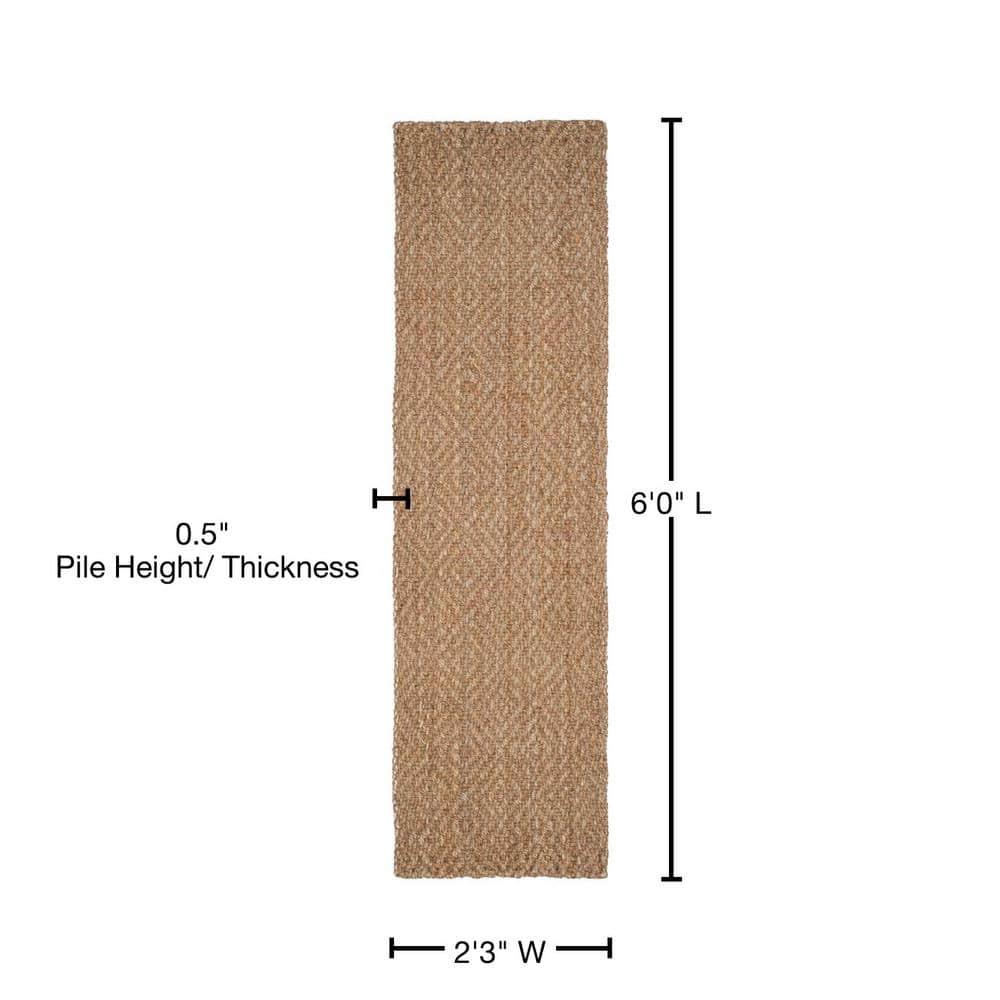Natural Fiber NF181 Hand Woven Indoor Runner Rug - Natural/Natural - 2'3"x6' - Safavieh.