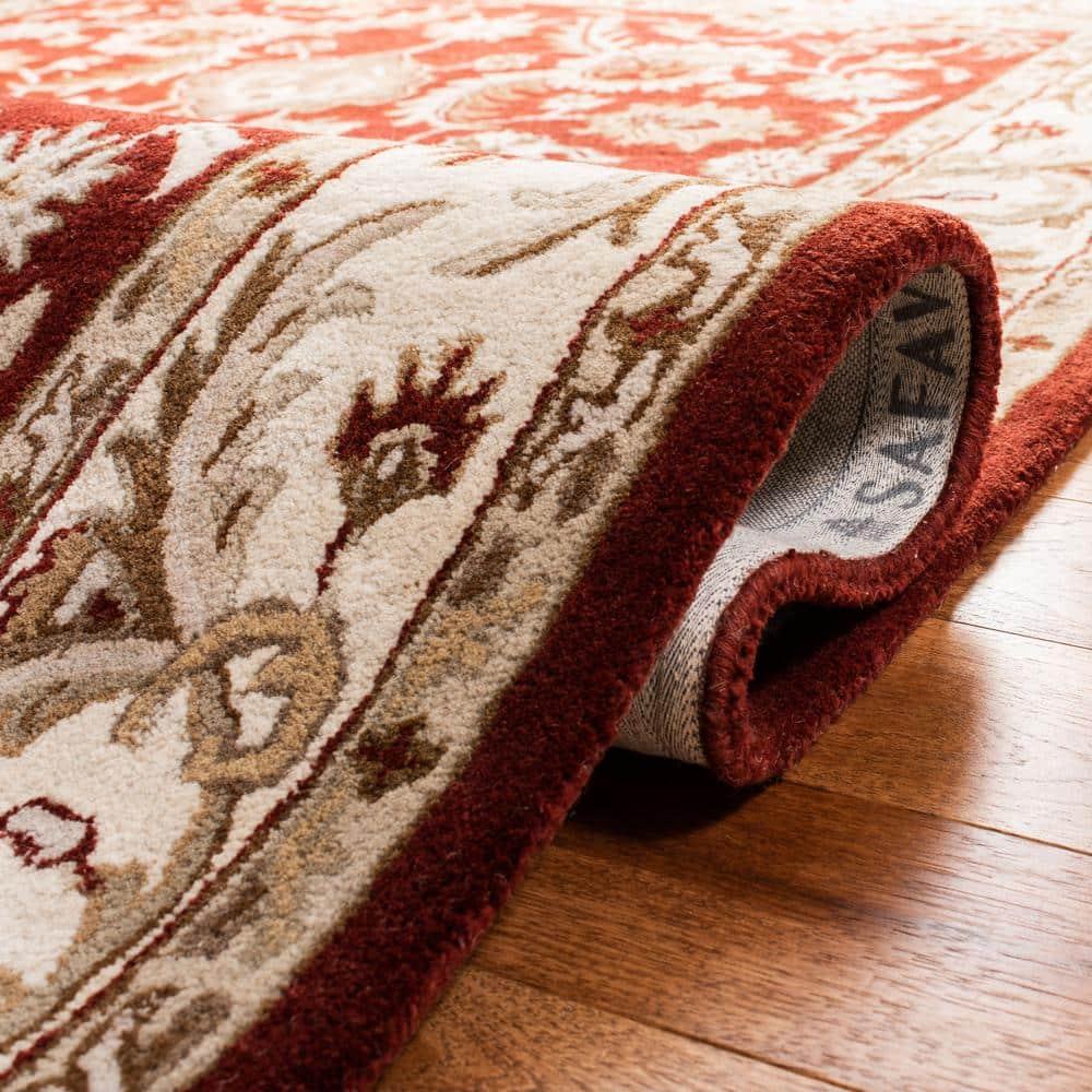 Royalty ROY244 Hand Tufted Area Rug - Red/Ivory - 8'x10' - Safavieh.
