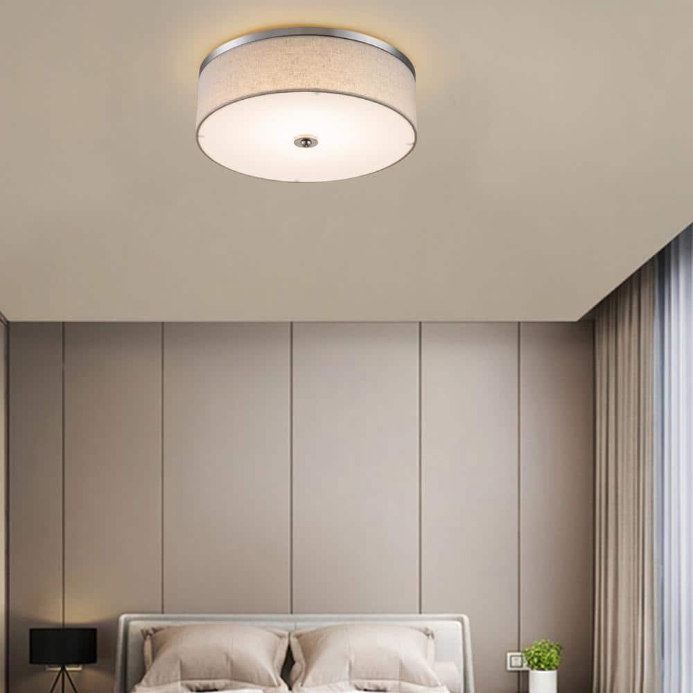 C Cattleya Dimmable 23W Selectable LED Flush Mount Ceiling Light - 15 in.