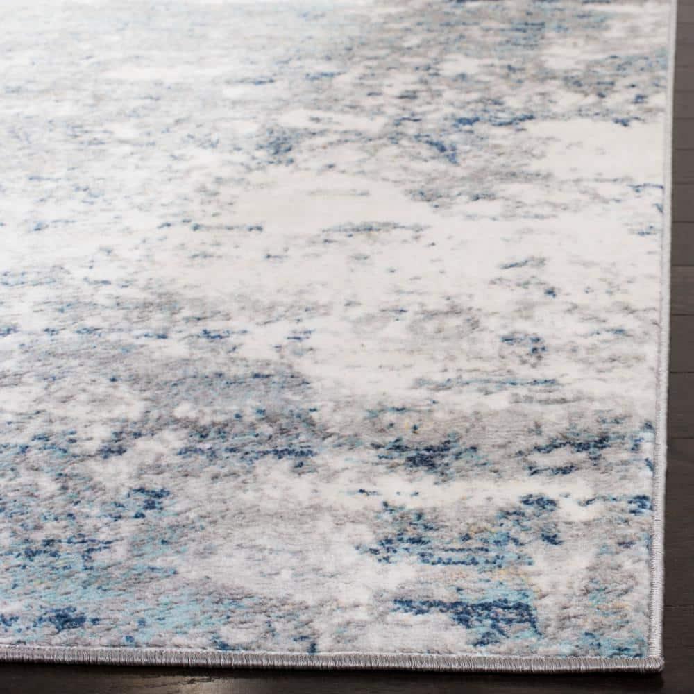 Brentwood BNT822 Power Loomed Area Rug - Light Grey/Blue - 8'x10' - Safavieh.
