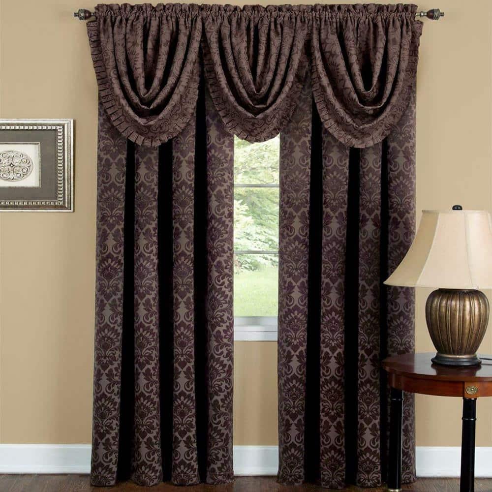 Achim Sutton Window Curtain Panel 52x63 - Brown