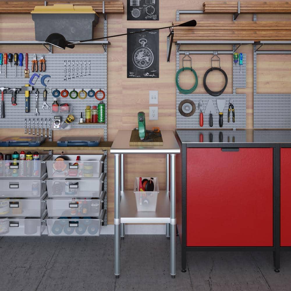 Amgood Stainless Steel Top Workbench