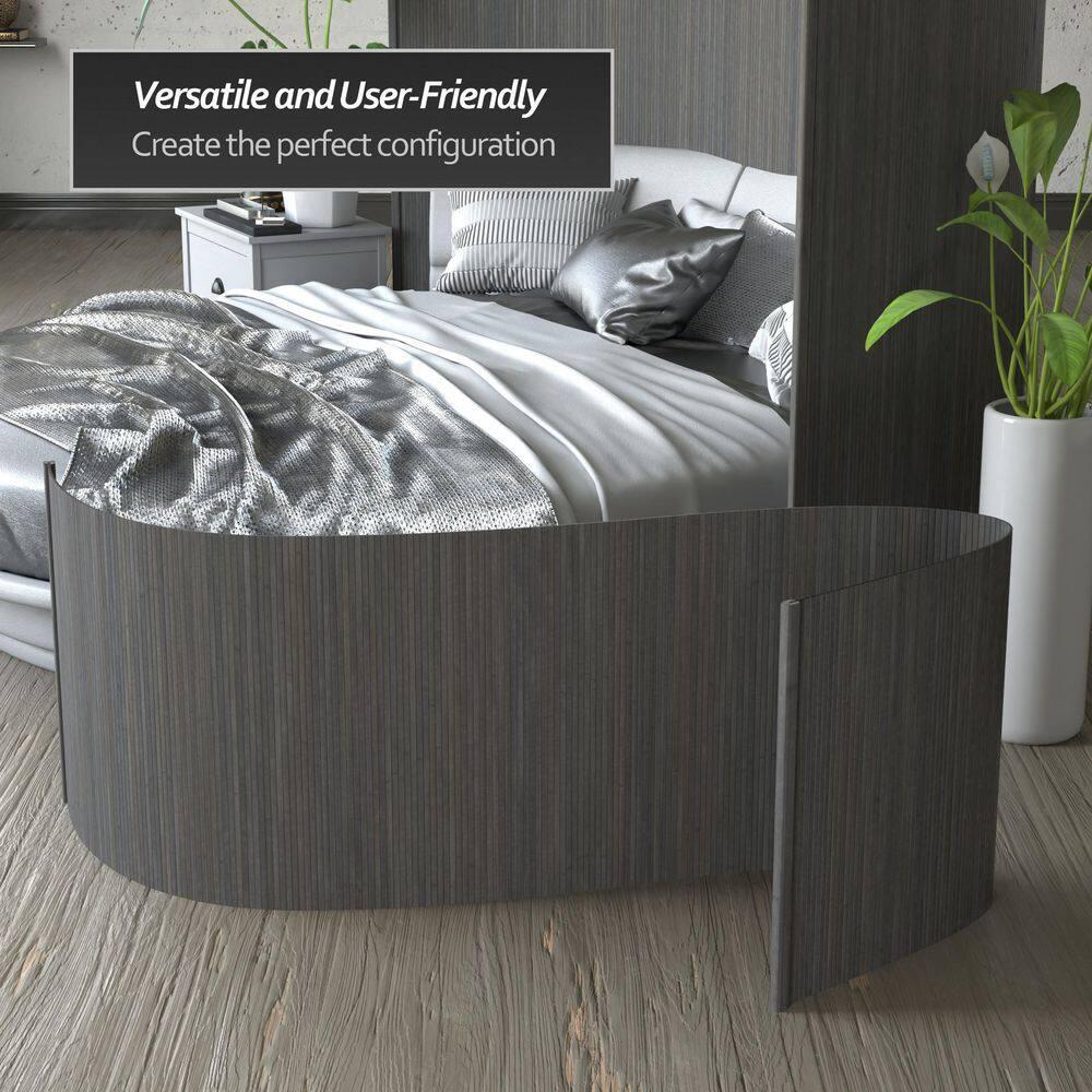 Red Lantern 2 ft. Short Bamboo Wave Screen - Grey