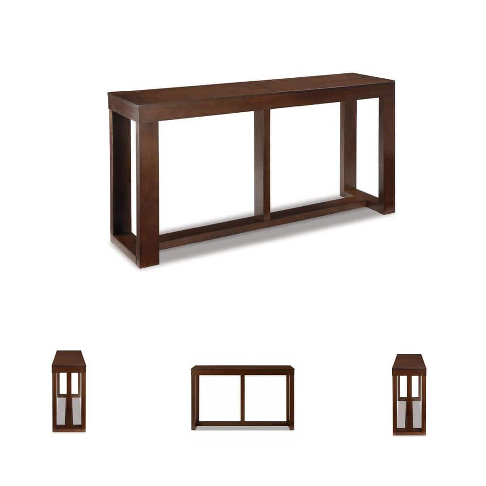 Signature Design by Ashley Contemporary Watson Sofa/Console Table  Dark Brown
