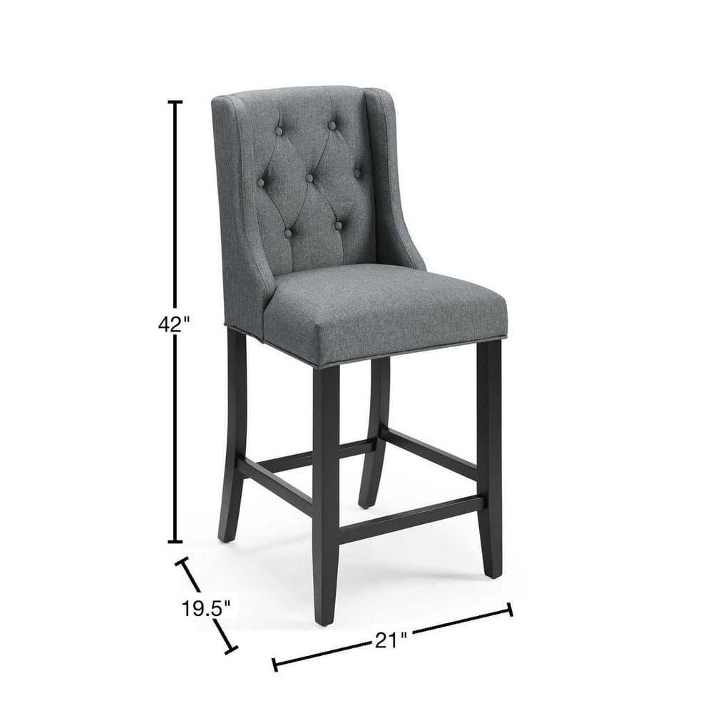 Modway Baronet Tufted Button Upholstered Fabric Stool