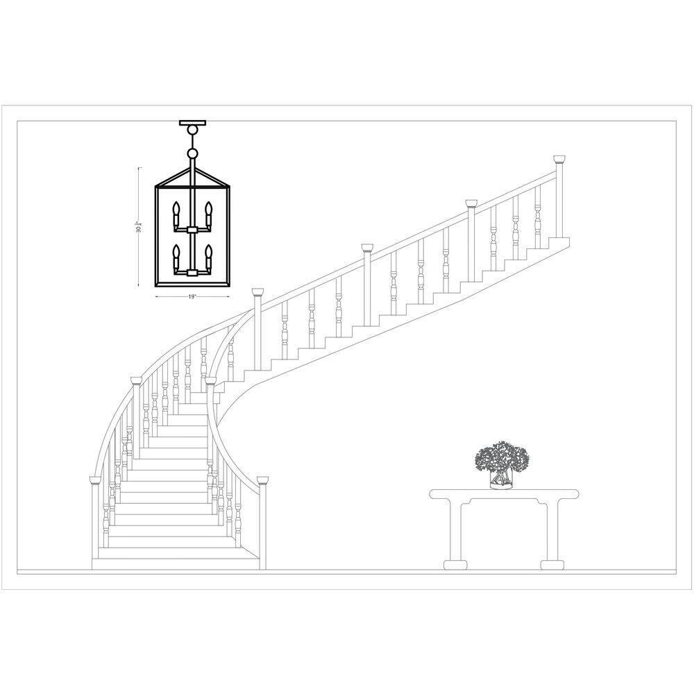 Lucius Pendant Light - Black / 19"W