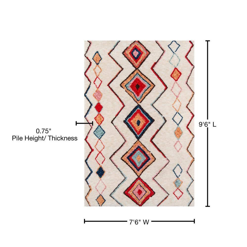 Novogratz Bungalow Olivia Tufted Red/Cream Rug