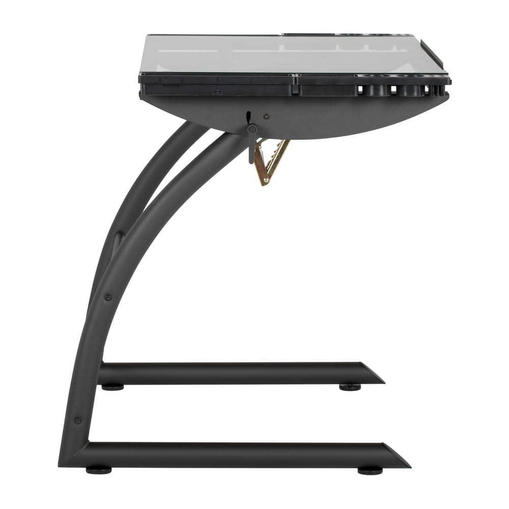 Inbox Zero Cournoyer Glass Drafting Table