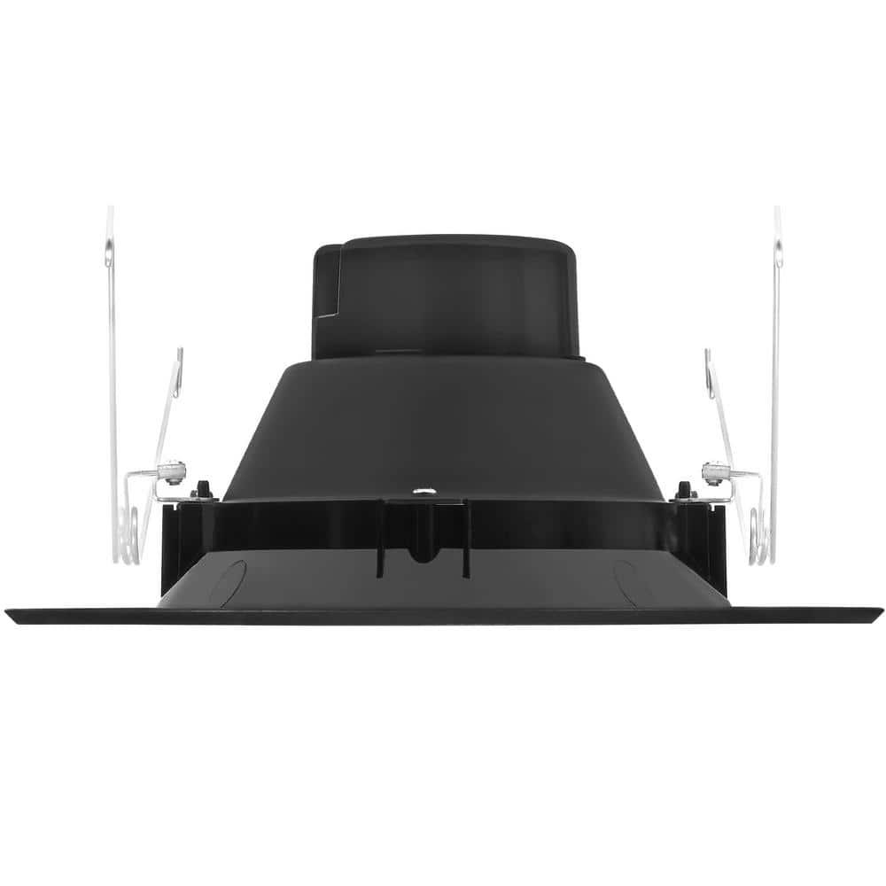 Maxxima 5" & 6" 5 CCT Retrofit LED Downlight - 1100 Lumens, E-26 Quick Connect, Dimmable, Black Trim.