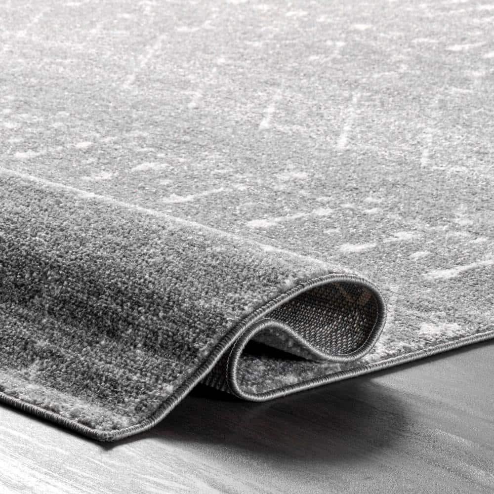 Nuloom 10 Square Moroccan Blythe Indoor Area Rug, Dark Grey, Faded Bohemian Design, Stain Resistant, BedroomLiving Room, Kitchen,