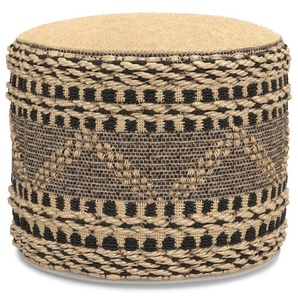 Simpli Home Stella Upholstered Pouf