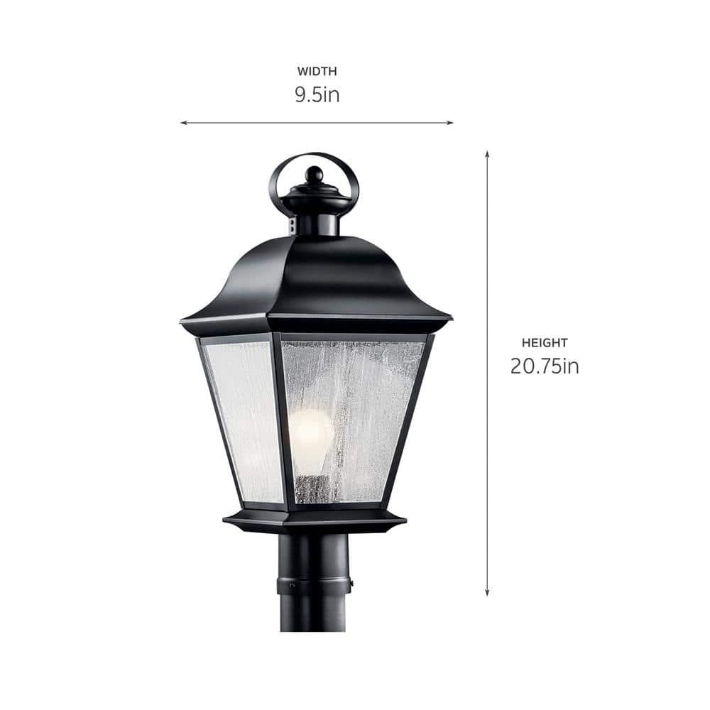 Kichler Lighting Mount Vernon 1 - Light Post Light in  Black