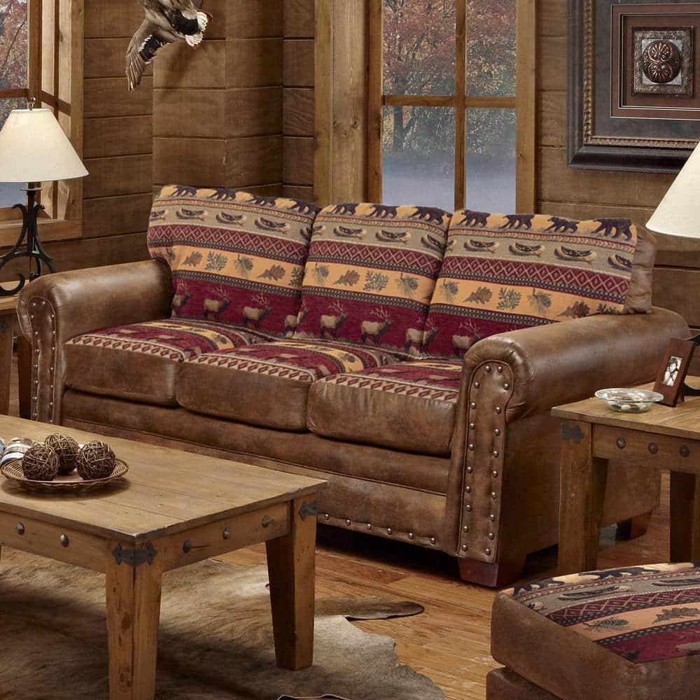 American Furniture Classics Deer Valley Model 8503-50 Lodge Style Sofa
