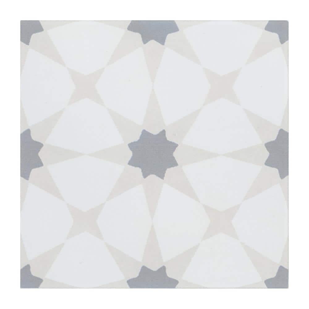 Amara 8" x 8" Encaustic Look Matte Porcelain Floor & Wall Tile