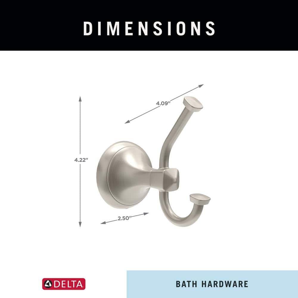 Delta Esato Double Towel Hook Bath Hardware Accessory ESA35-DN