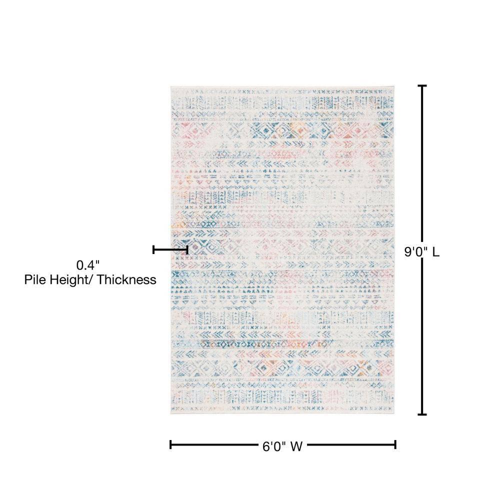Tulum TUL263 Power Loomed Area Rug - Ivory/Terracotta - 6'x9' - Safavieh.
