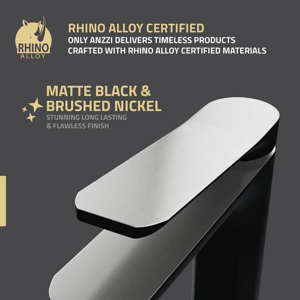 ANZZI L-AZ900MB-BN Single-Hole Single-handle Bathroom Faucet with Drain Assembly