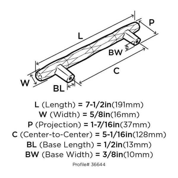 St. Vincent 5 1/16" Center to Center Bar Pull
