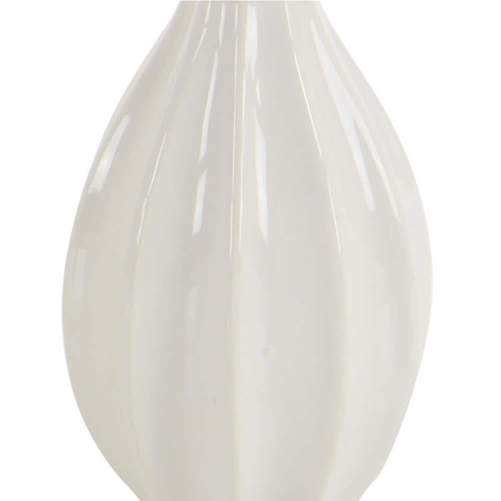 Ceramic Slim Textured Bottleneck Decorative Vase with Varying Patterns Set