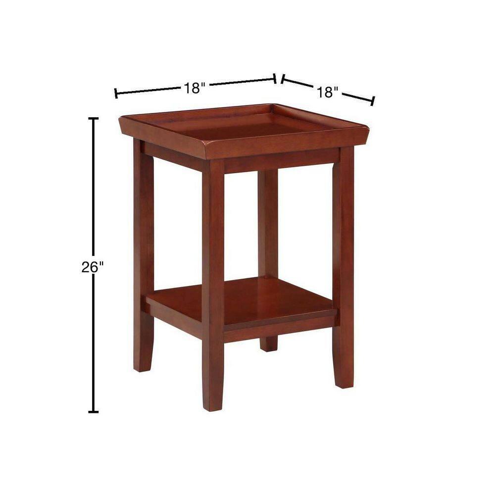 Convenience Concepts Ledgewood End Table with Shelves Multiple Finishes