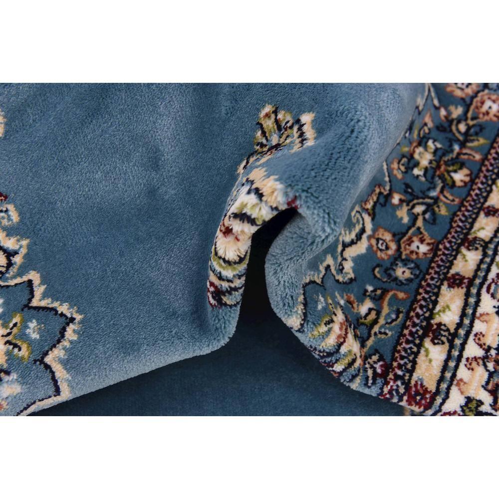 Unique Loom Narenj Collection Classic Traditional Medallion Textured Design Area Rug, 3' x 13' 1" Runner, Blue/Burgundy