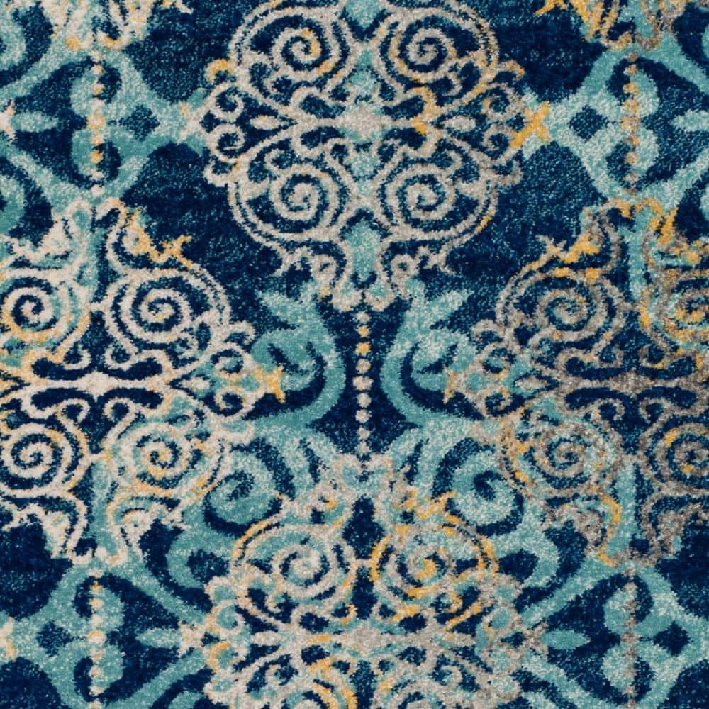 Evoke EVK230 Power Loomed Indoor Accent Rug - Royal/Light Blue - 3'x5' - Safavieh