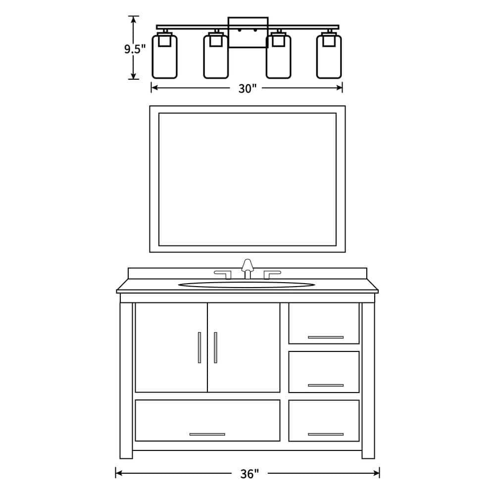 Vanity Light With Frosted White Glass