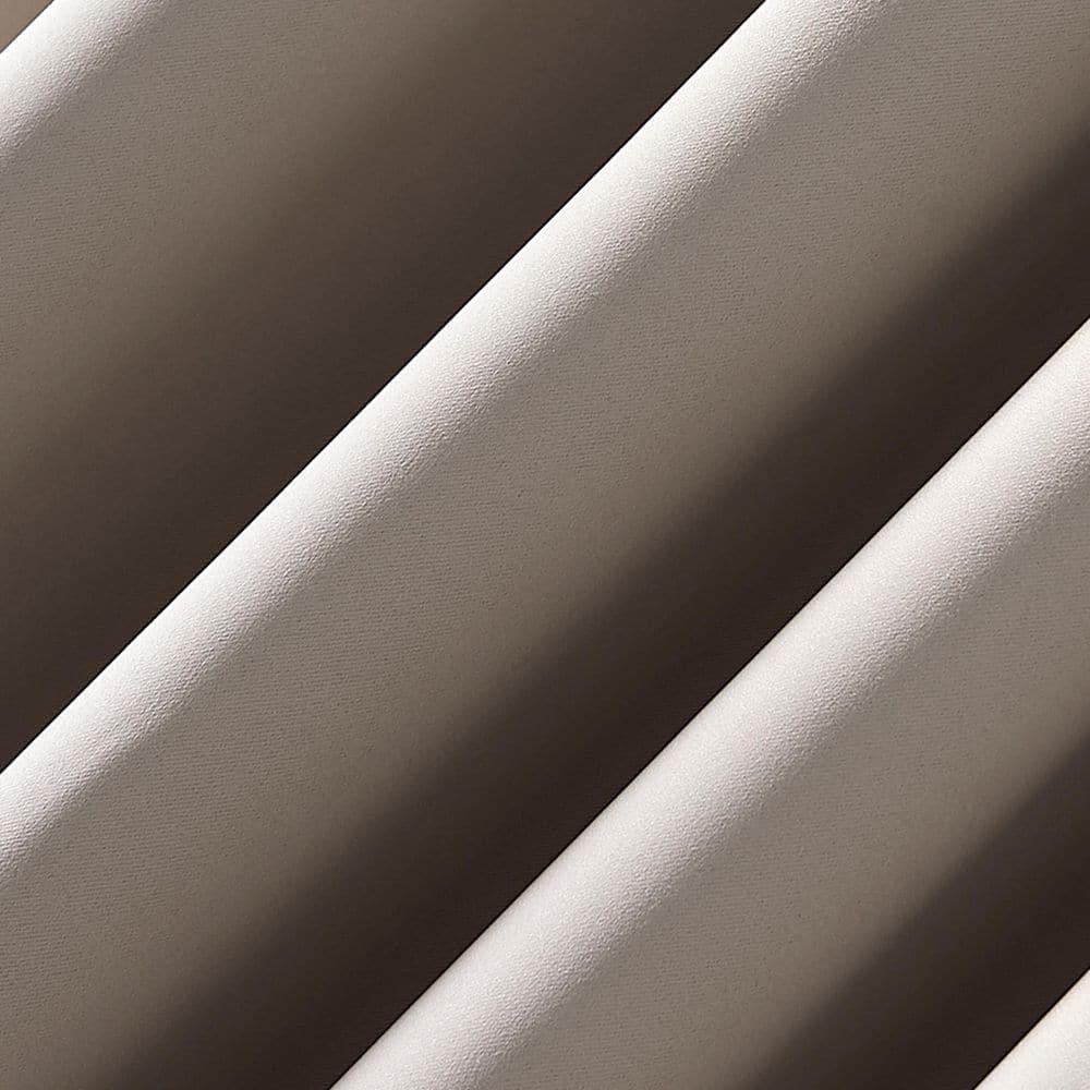 52"x54" Sun Zero 100% Blackout Oslo Theater Grade Grommet Curtain Panel Stone: Solid Beige Indoor Polyester