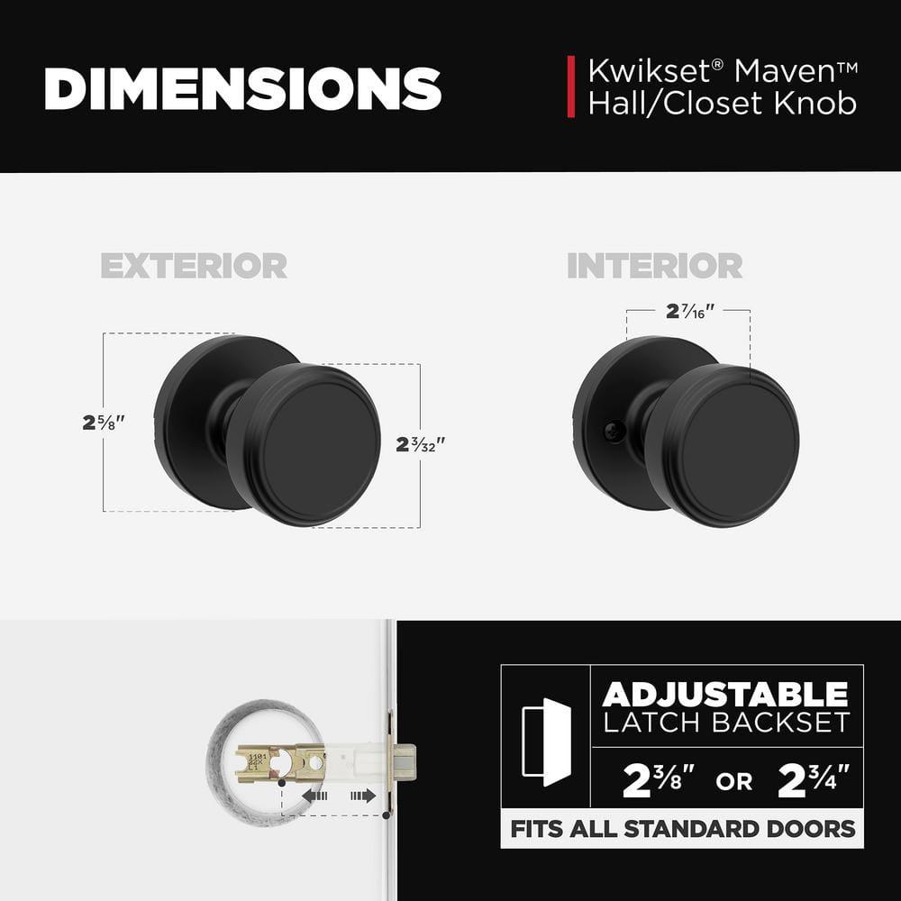 Coastal Interior Door Knobs for Closet, Matt Black Door Knobs Door Handles, Heavy Duty Dummy Door Knob with Round Rosette