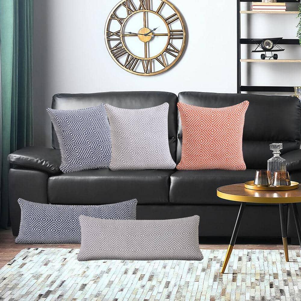 George Oliver Droitwich Geometric Cotton Reversible Throw Pillow